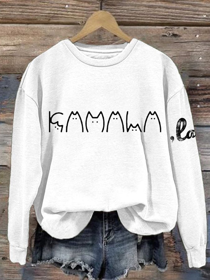Women's La  Print Casual Sweatshirt