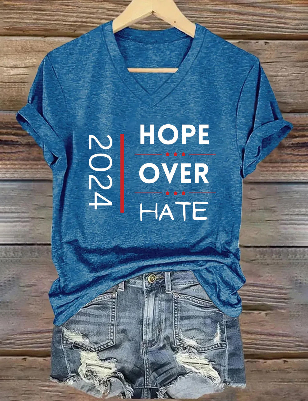 Women's Hope Over Hate 2024 T-Shirt