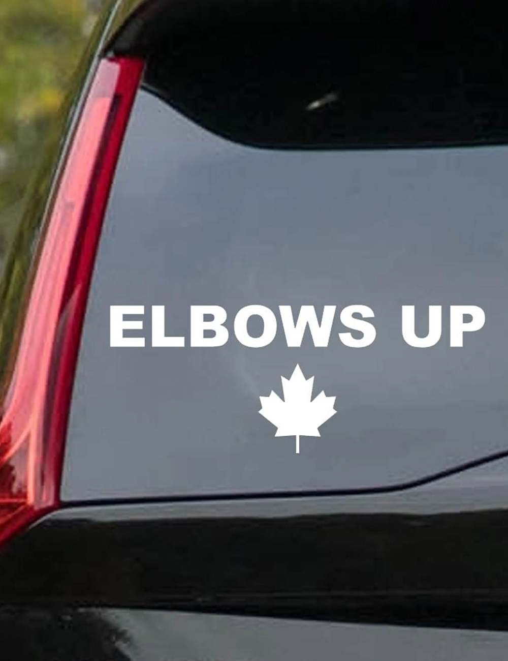 Elbows Up With Maple Leaf Canada Car Sticker