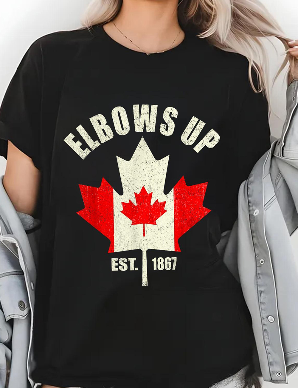 Elbows Up Canada True North Strong and Free T-shirt