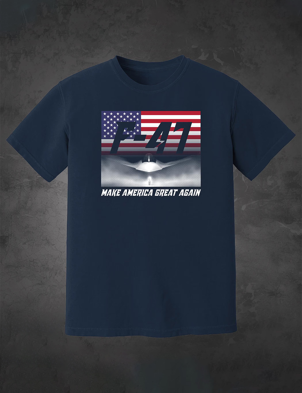 F-47 Air Force Fighter Jet Forth Of July Flag T-Shirt