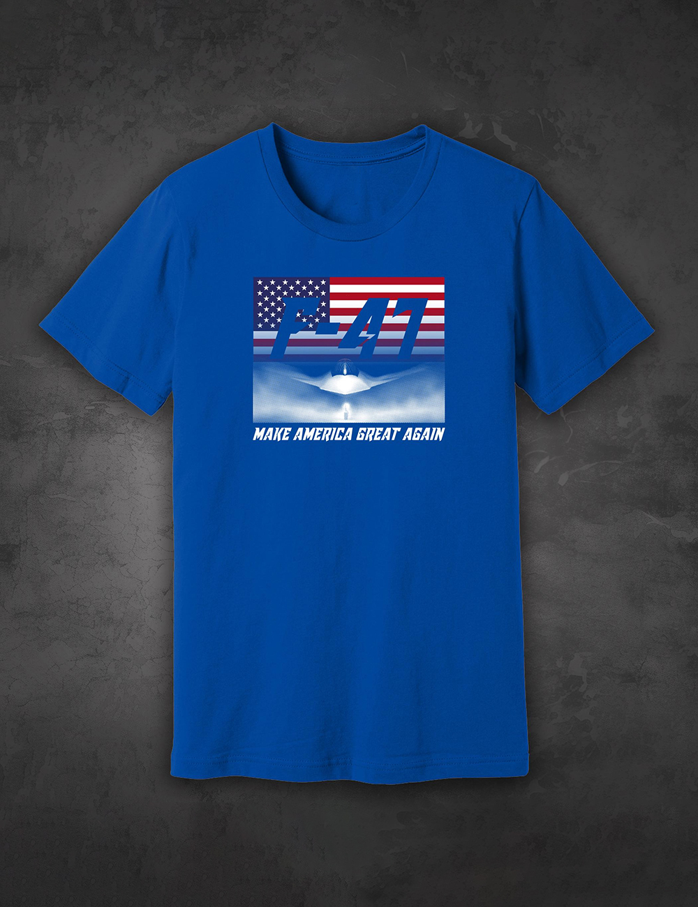F-47 Air Force Fighter Jet Forth Of July Flag T-Shirt