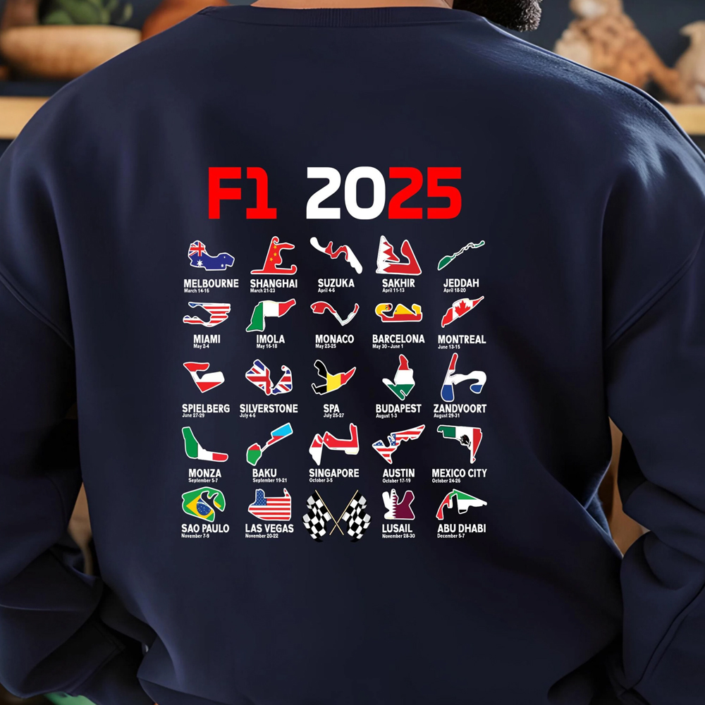 Formula 1 2025 Season F1 Circuits Shirt
