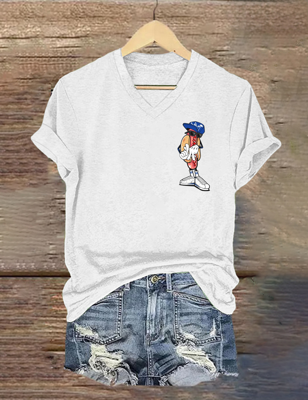 Vintage Los Angeles Dodger Dog Retro 90s LA Fingers T-Shirt
