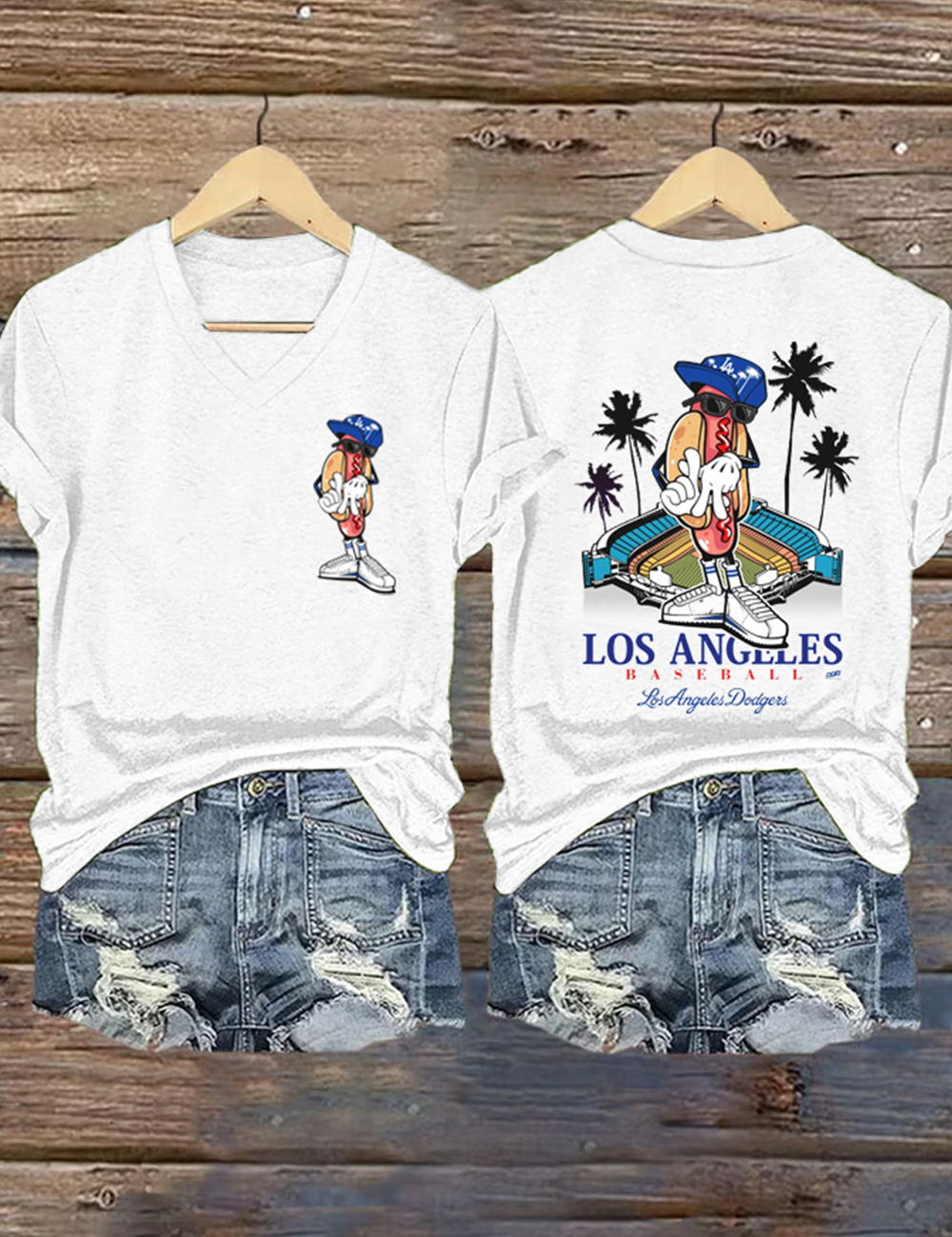 Vintage Los Angeles Dodger Dog Retro 90s LA Fingers T-Shirt