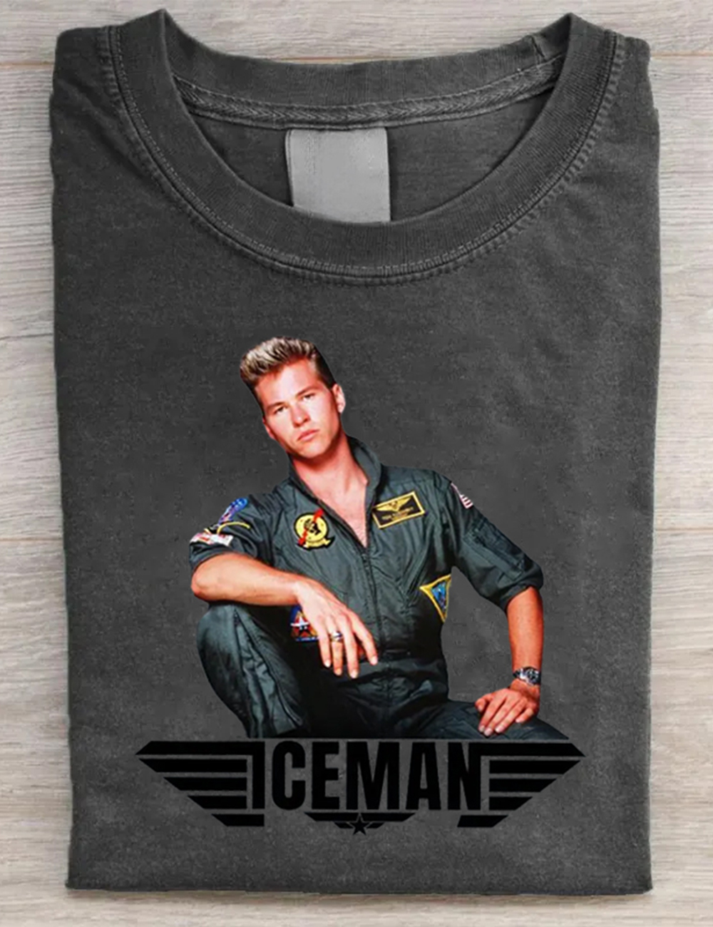 Top Gun Iceman Shirt Val Kilmer 80s Fighter Pilot T-Shirt