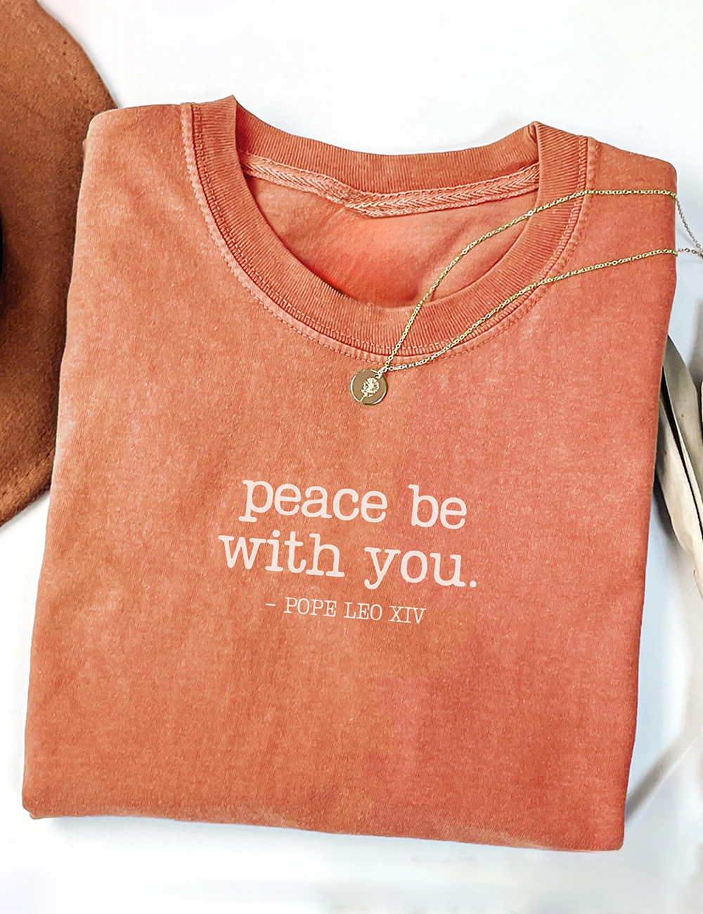 Peace Be With You All Pope Leo XIV First American Pope T-Shirt