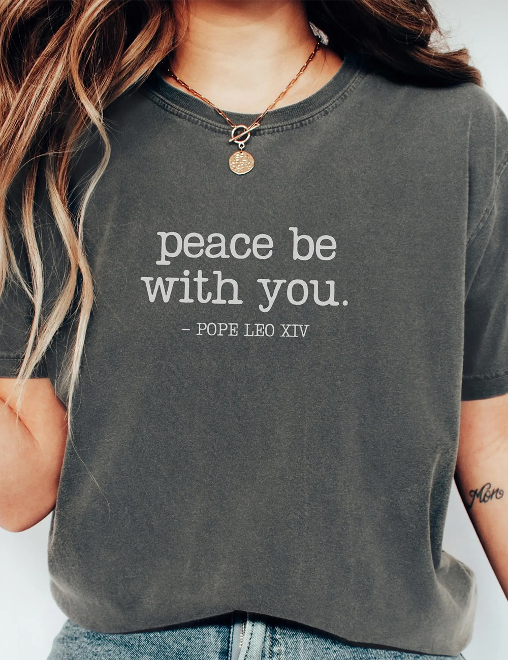 Peace Be With You All Pope Leo XIV First American Pope T-Shirt