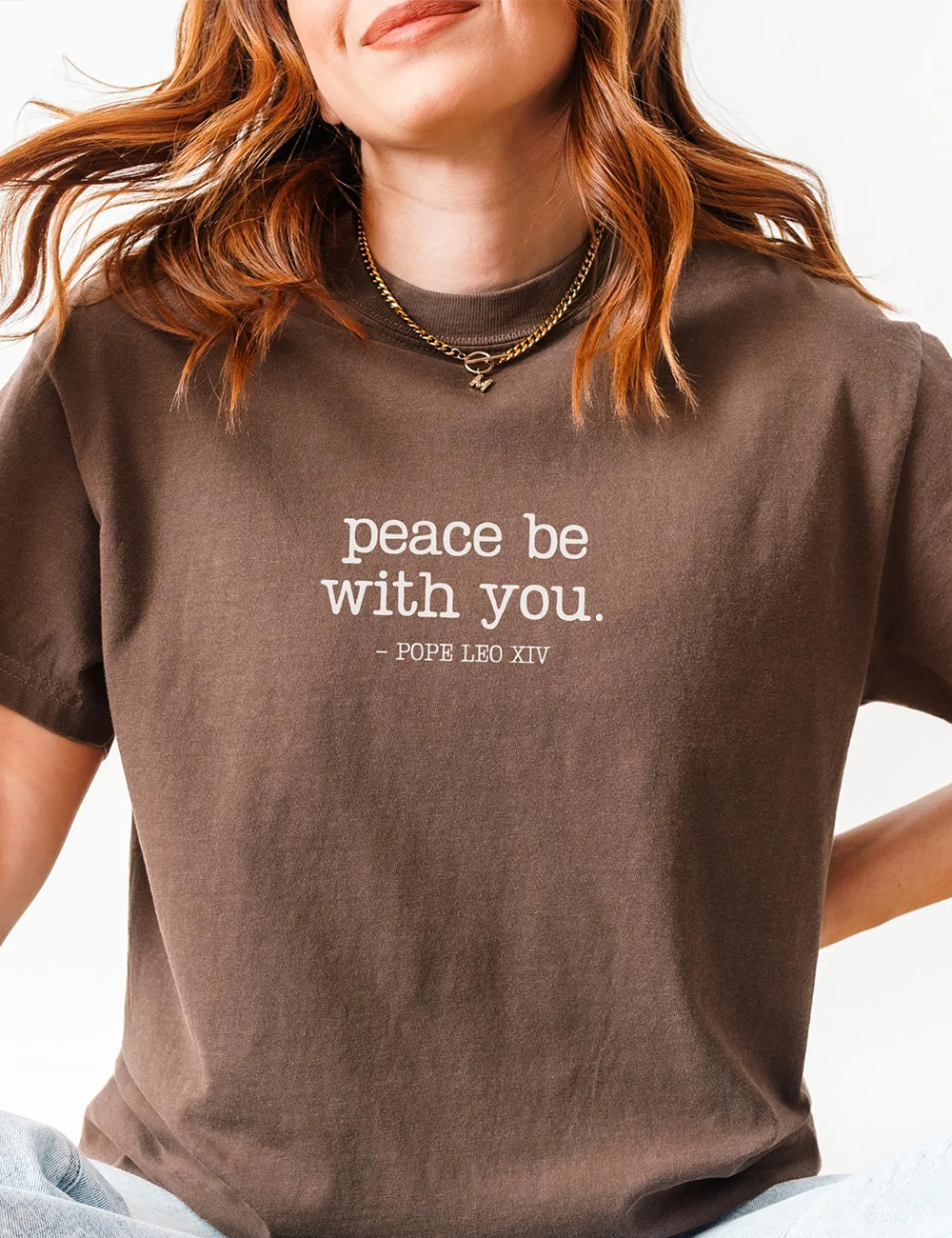 Peace Be With You All Pope Leo XIV First American Pope T-Shirt