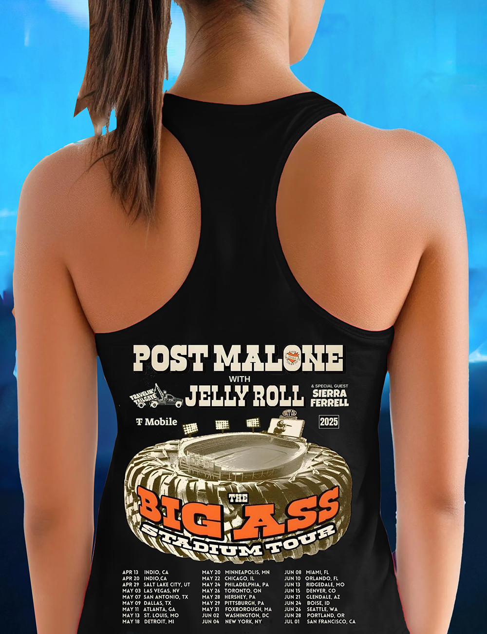 Vintage Post Malone Posty 2025 Tour Tank Top