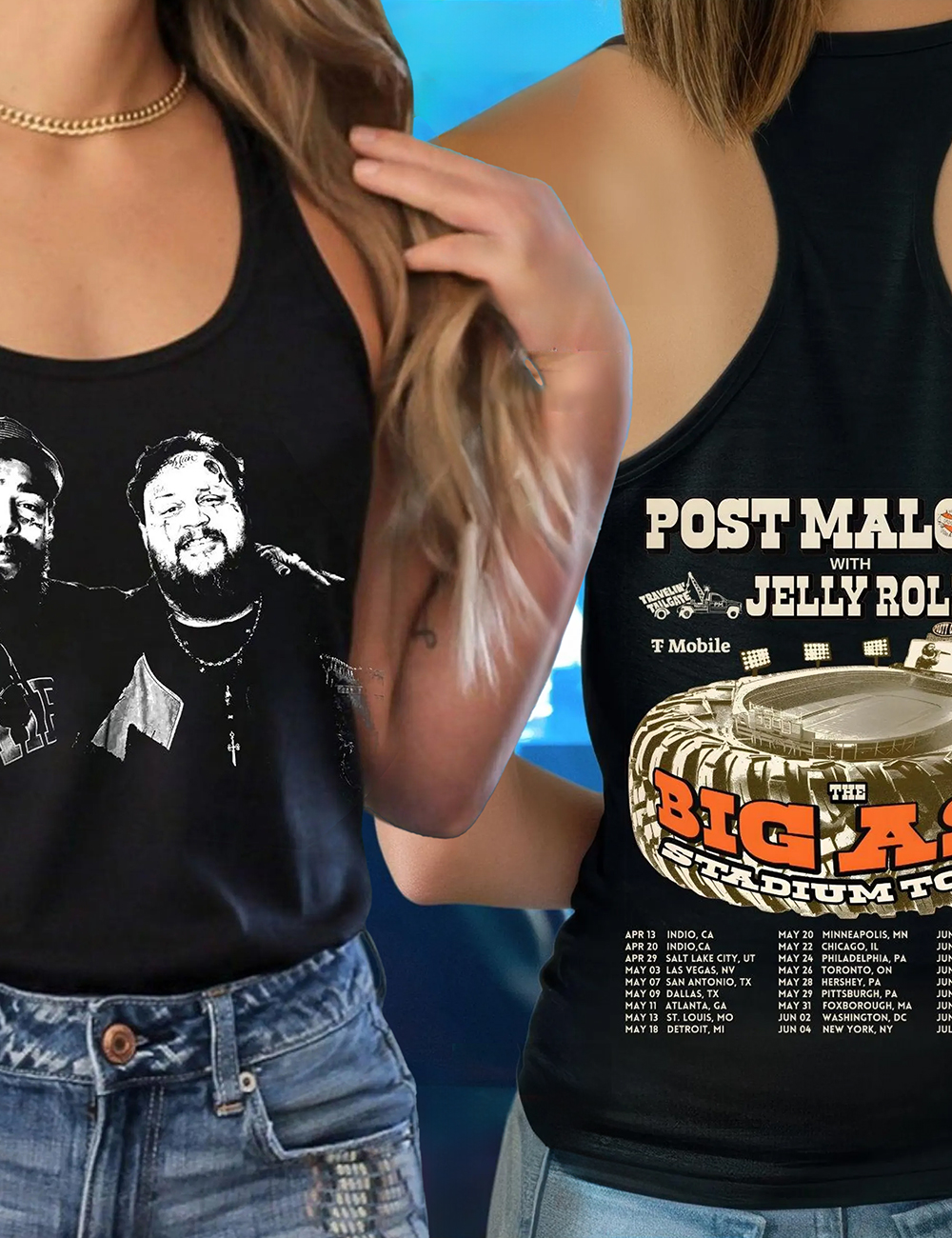Vintage Post Malone Posty 2025 Tour Tank Top