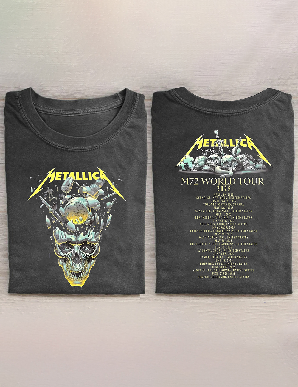 M72 Vintage Metallica World Tour 2025 T-Shirt