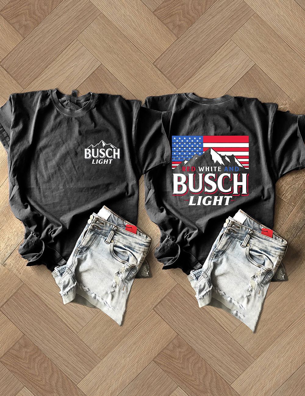 Red White And Busch Light 4th Of July T-Shirt