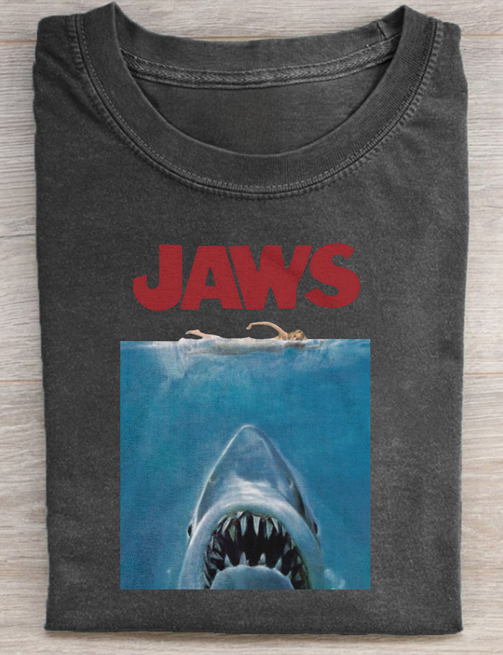 JAWS Classic Vintage Style Natural T-Shirt