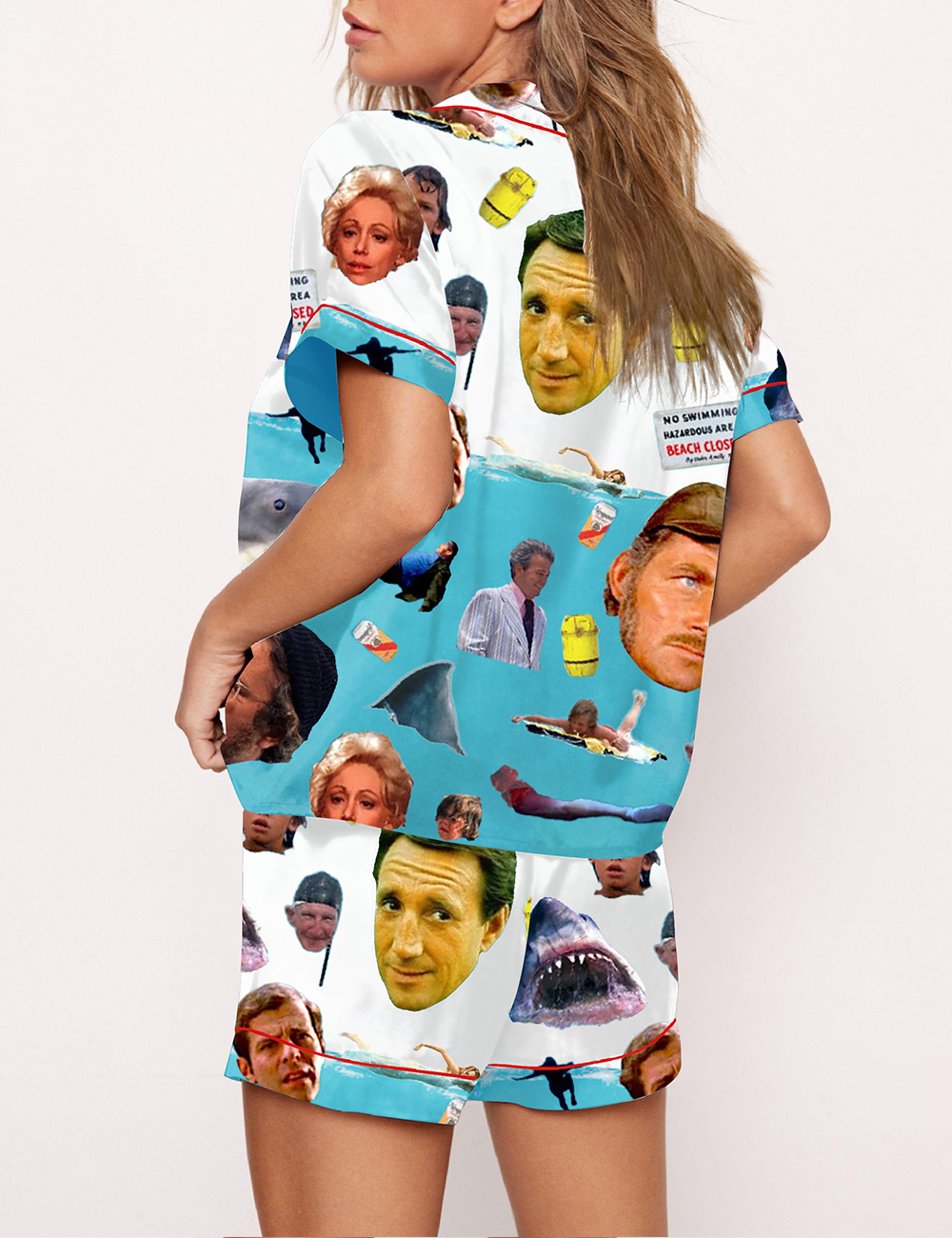 Women's Jaws 50th Anniversary Jaws Movie Print Pajama Set