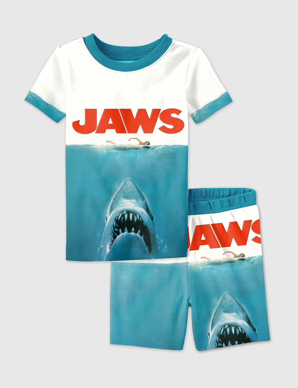 Kid's Jaws 50th Anniversary Jaws Amity Island Short Sleeve Pajama Set