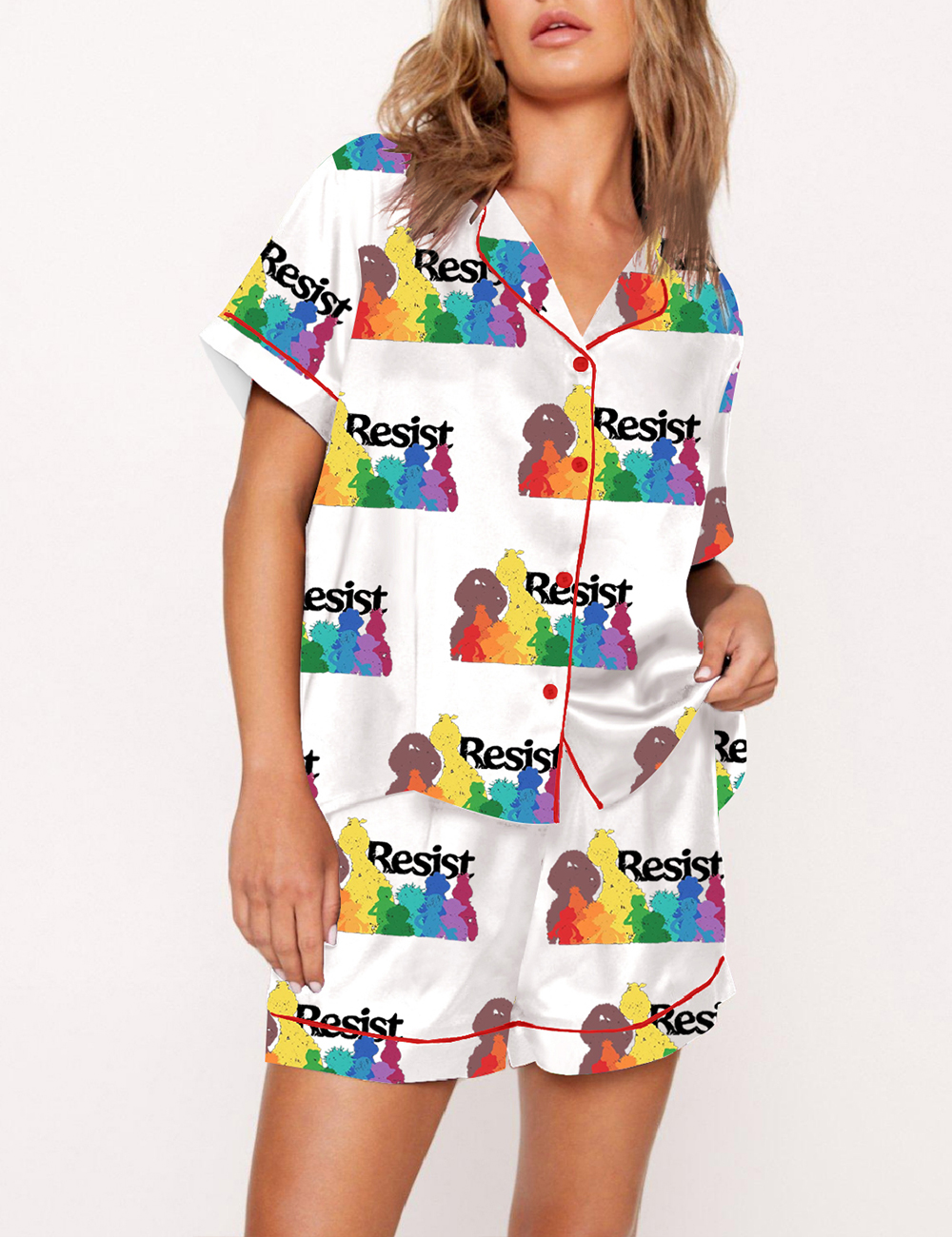 Women's Resist Print Pajama Set