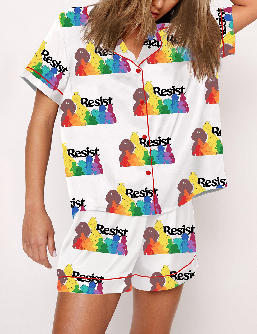 Women's Resist Print Pajama Set