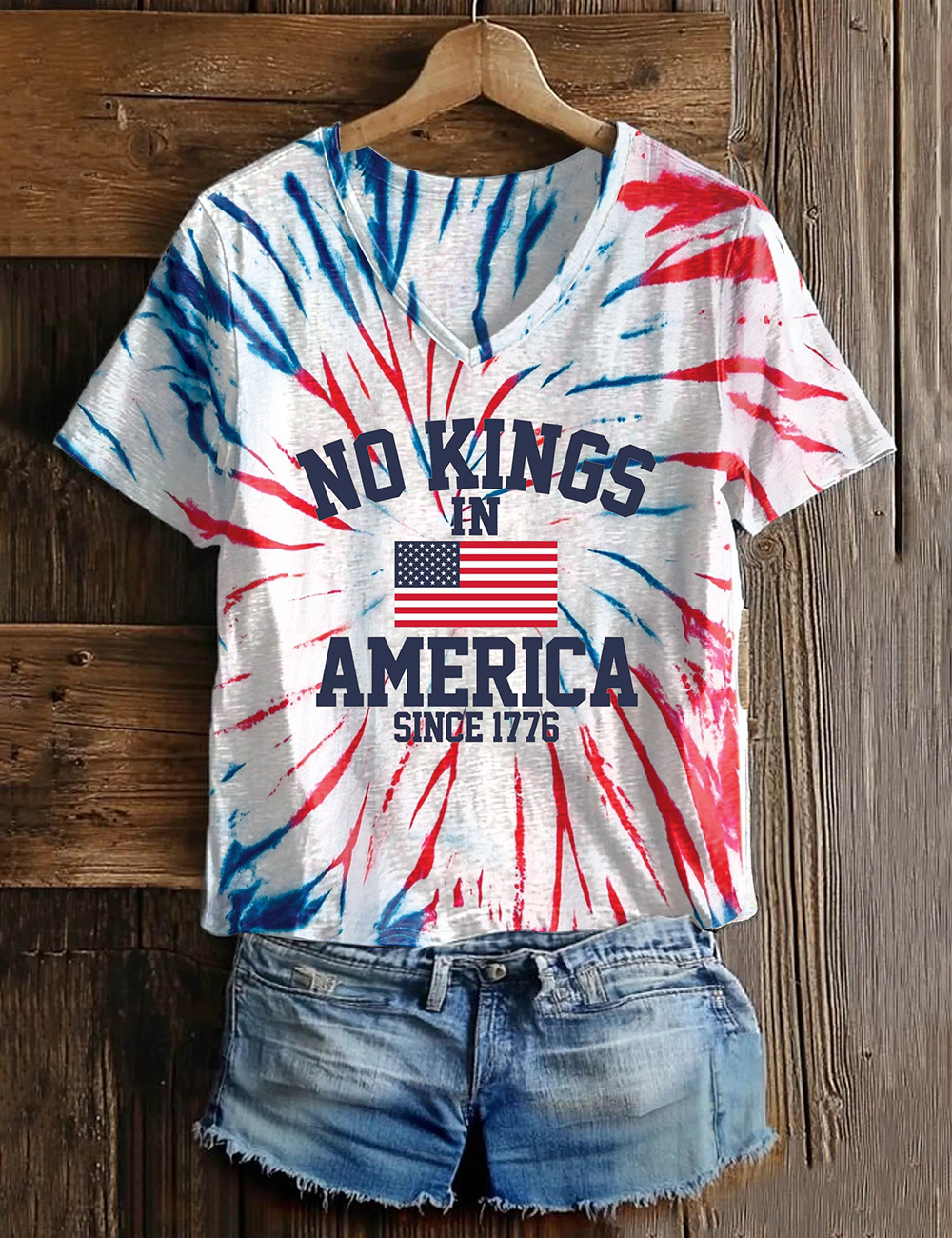 No Kings in America Since 1776 Patriotic T-Shirt