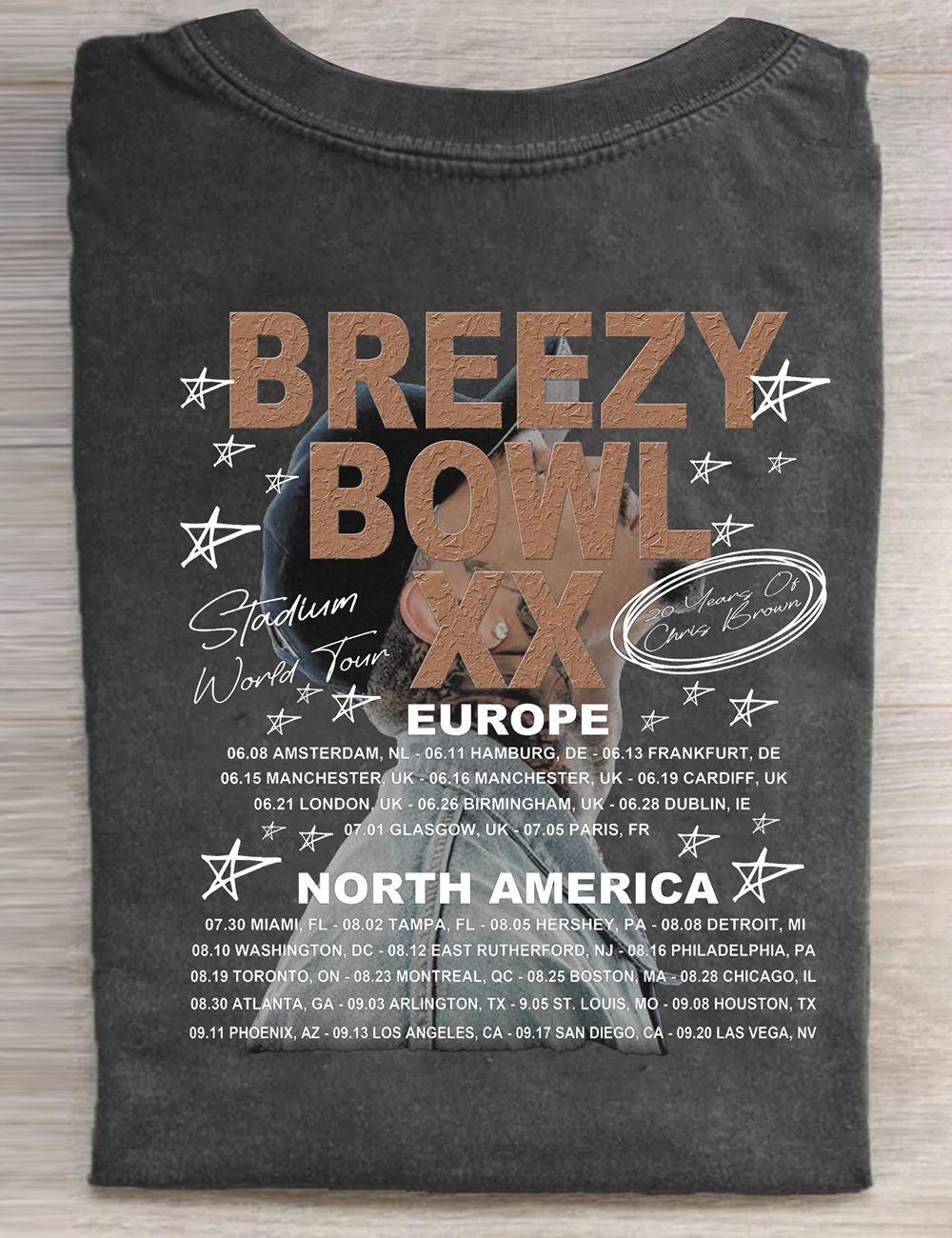Chris Brown Tour Breezy Bowl XX V2 Vintage T-Shirt
