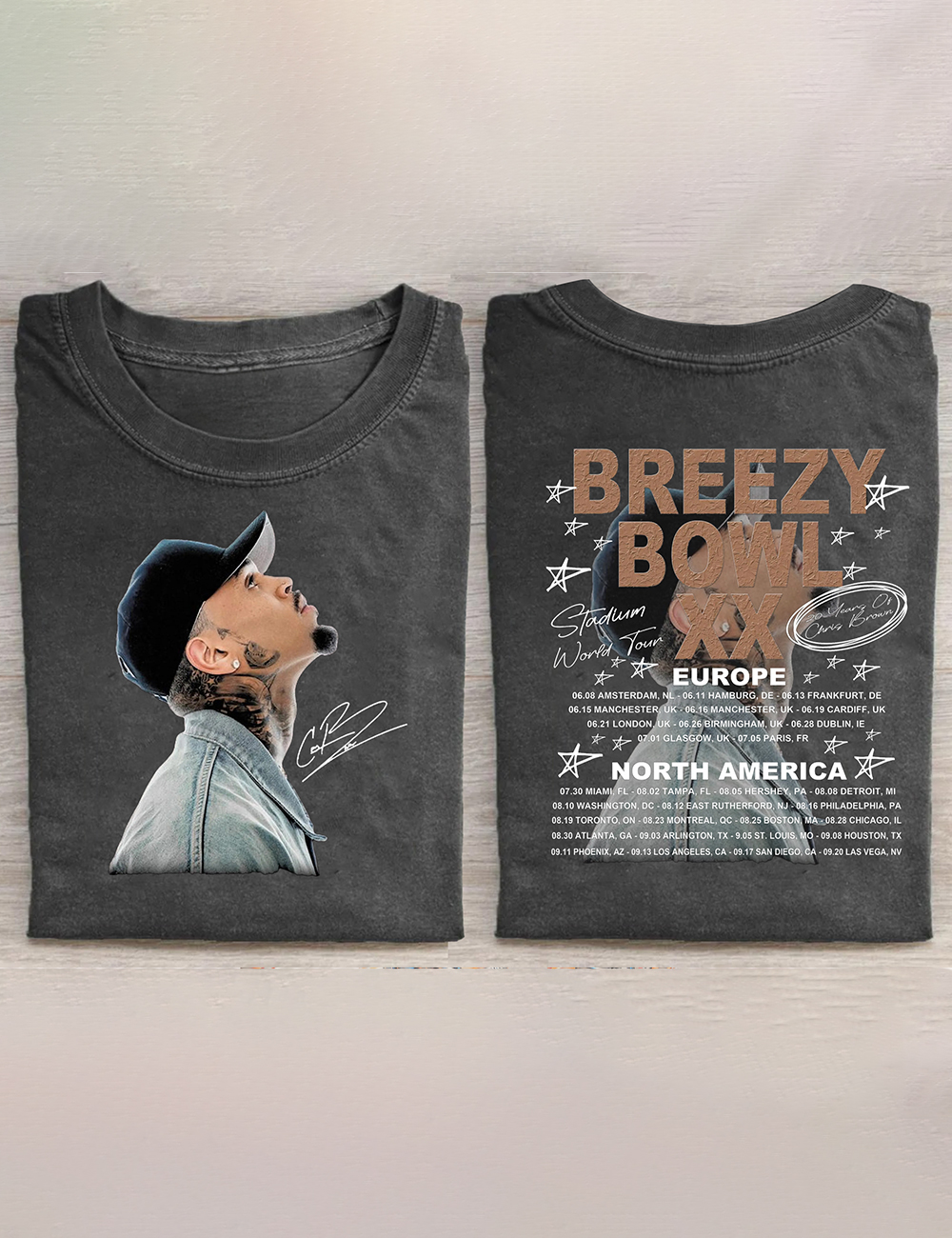 Chris Brown Tour Breezy Bowl XX V2 Vintage T-Shirt
