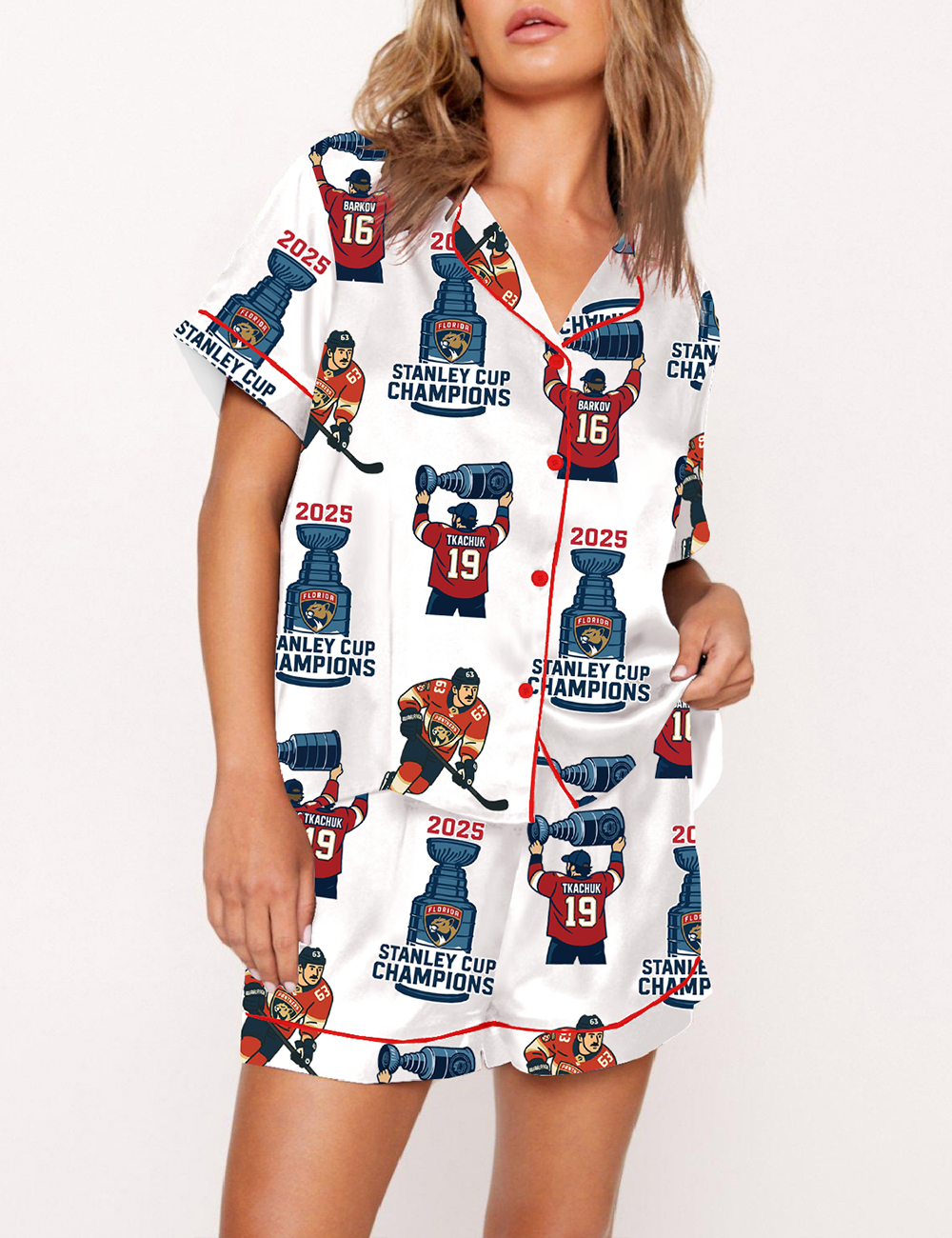 Women's Florida Panther Hockey Stanley Cup Champions Pajama Set
