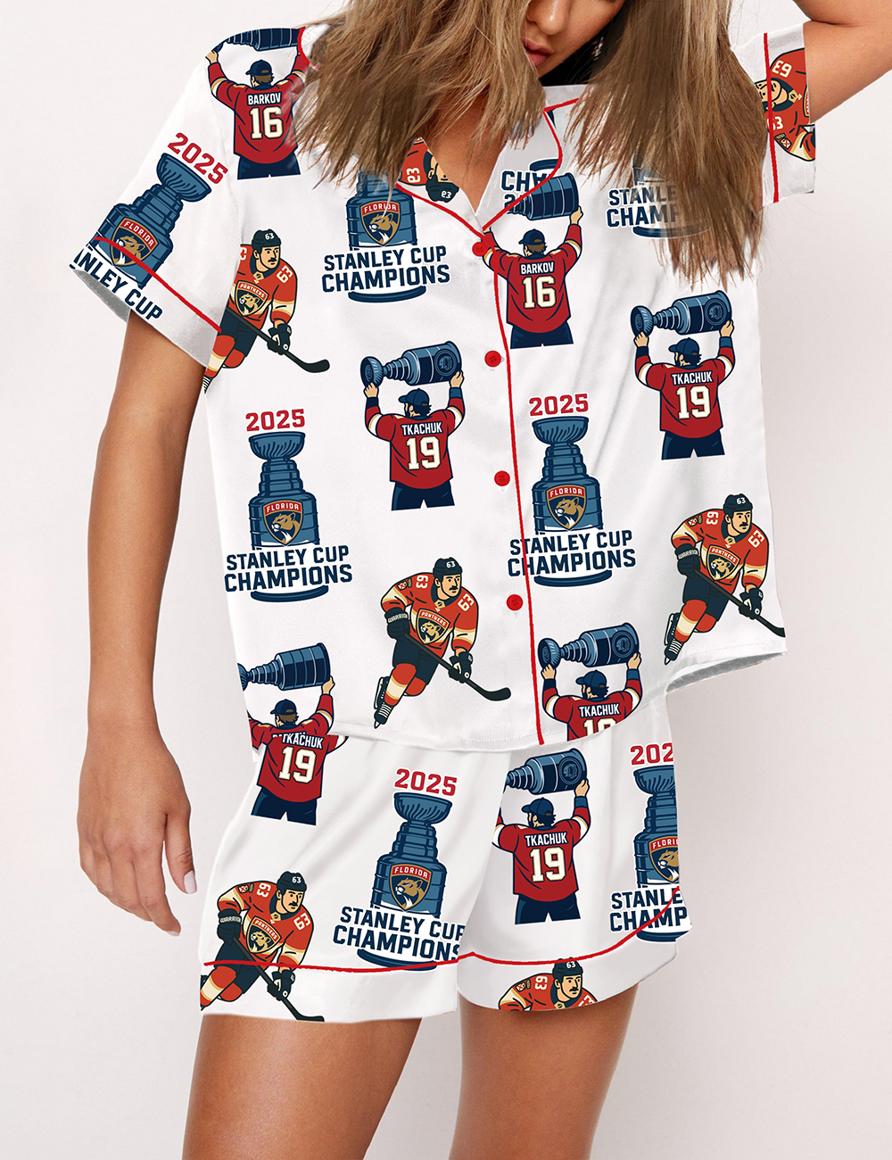 Women's Florida Panther Hockey Stanley Cup Champions Pajama Set