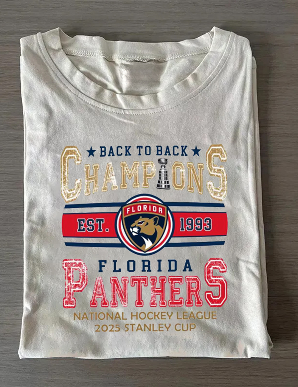 Florida Panthers National Hockey League 2025 Stanley Cup T-Shirt
