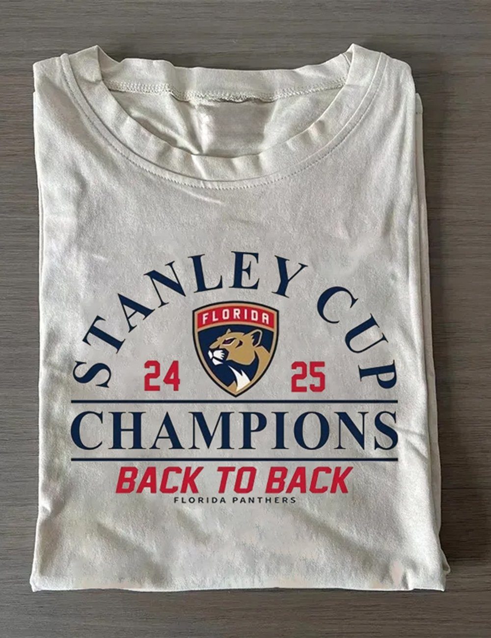 Florida Champions Hockey Cup 24 25 Back To Back T-Shirt