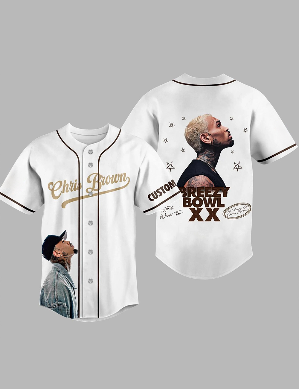 Chris Brown Breezy Bowl XX Baseball Jersey