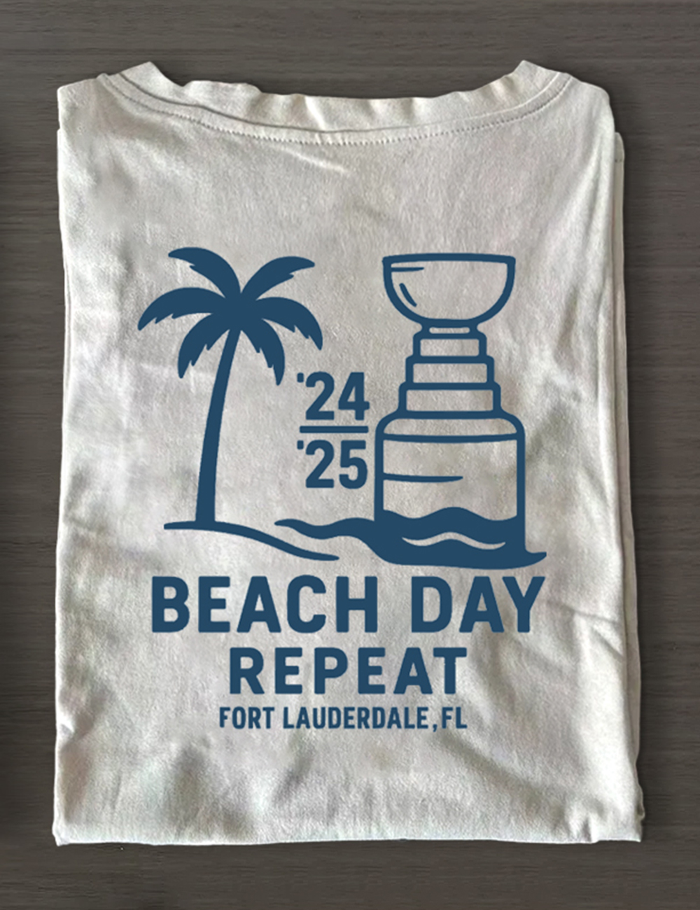 Beach Day Repeat Stanley Cup Champions In Florida T-Shirt