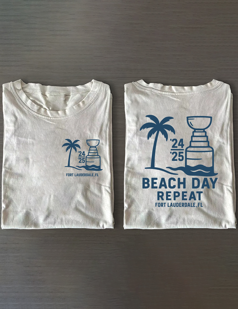 Beach Day Repeat Stanley Cup Champions In Florida T-Shirt