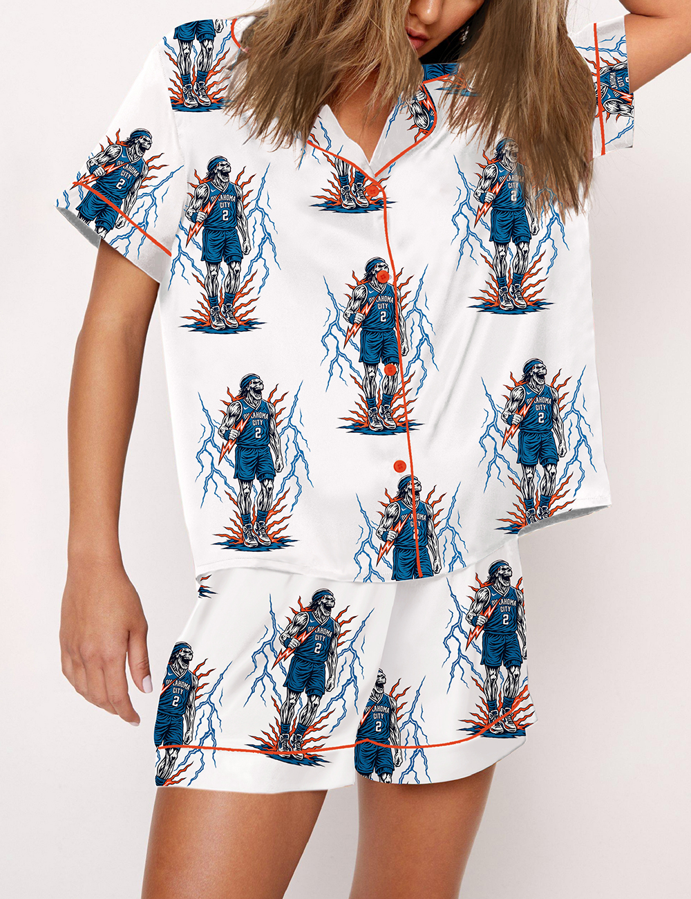 Women's Oklahoma Slam Dunk Loud City Thunder Pajama Set