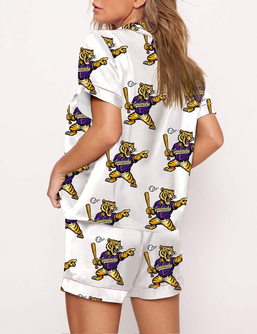 Women's Lsu Tigers GeauxMaha Baseball College World Series Champions 2025 Pajama Set