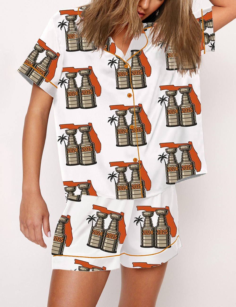 Women's Florida Panthers Stanley Cup Champions 2024 2025 Pajama Set