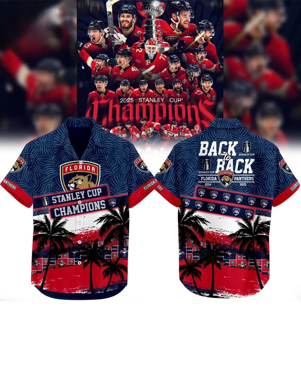 Florida Panthers Back To Back 2024 2025 Champions Hawaiian Shirt