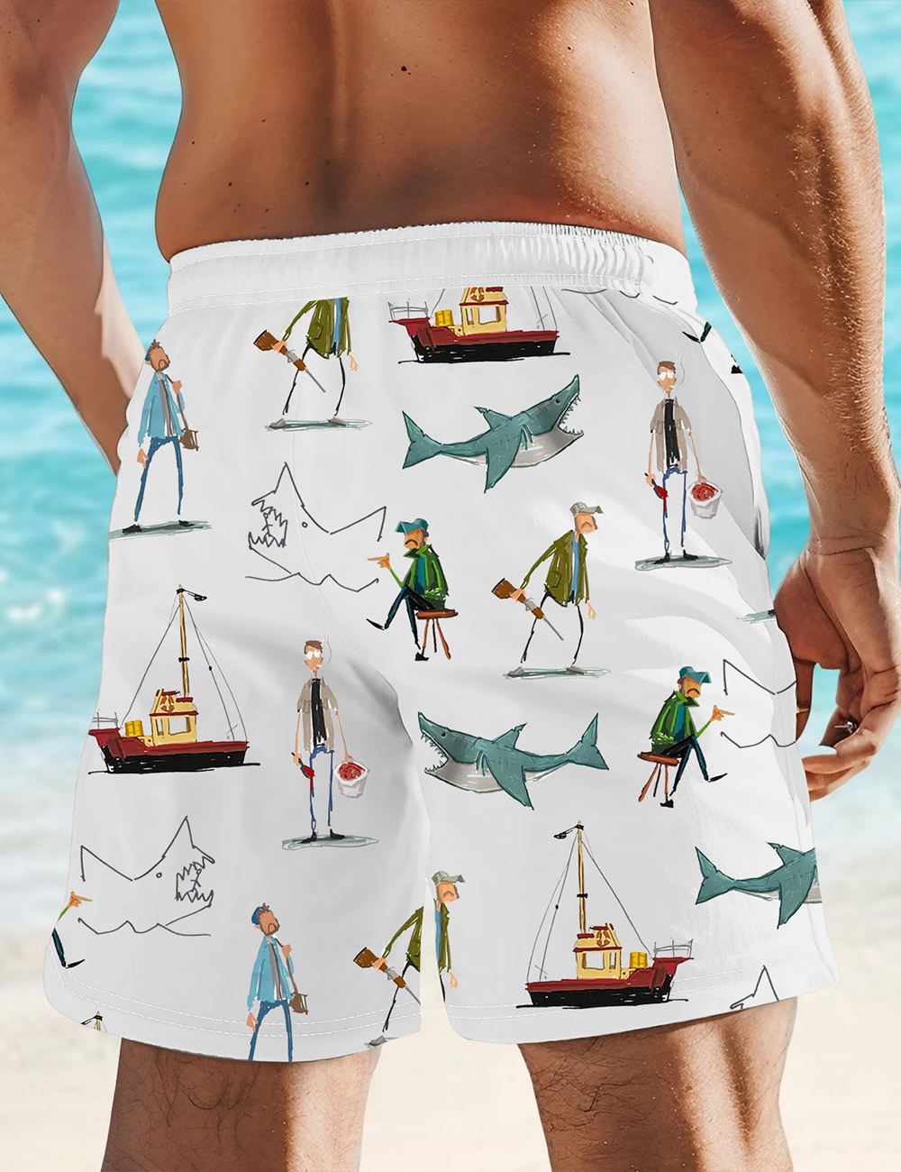 Men's Jaws Inspired Shorts