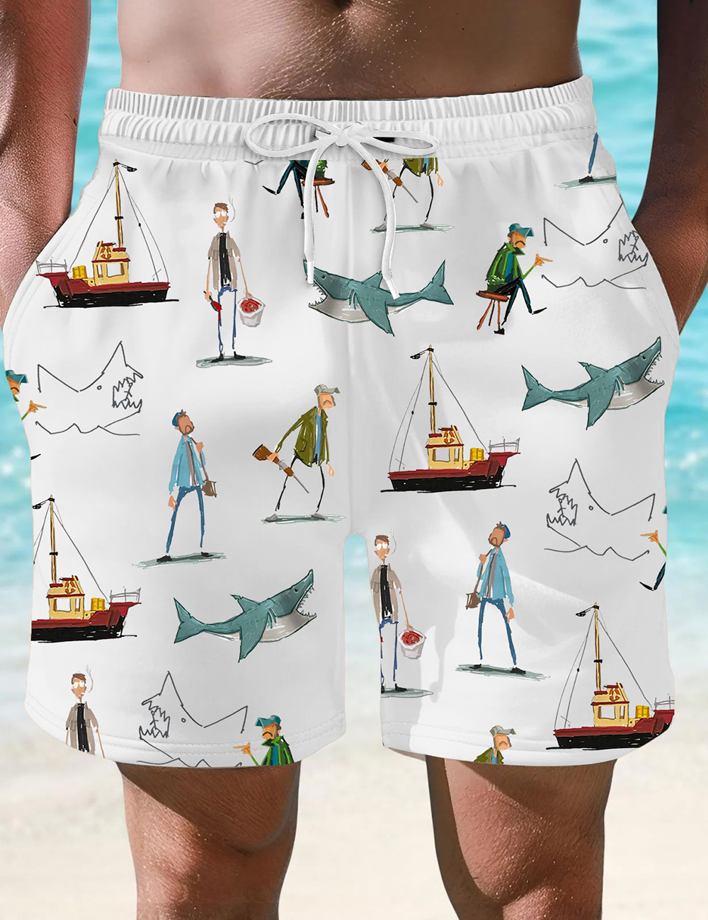 Men's Jaws Inspired Shorts
