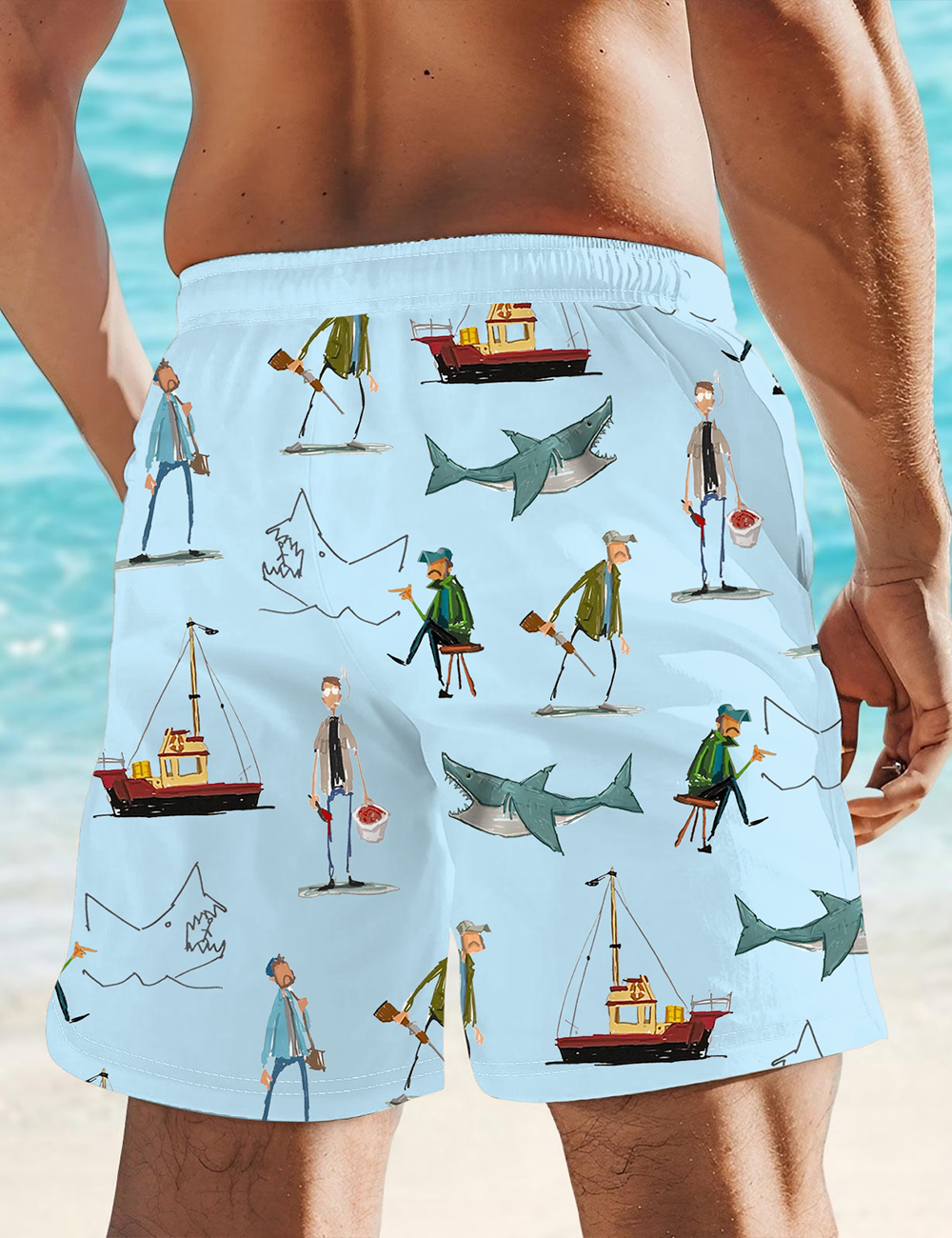 Men's Jaws Inspired Shorts