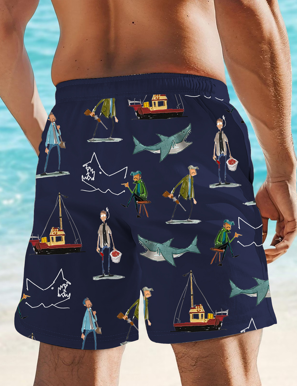 Men's Jaws Inspired Shorts