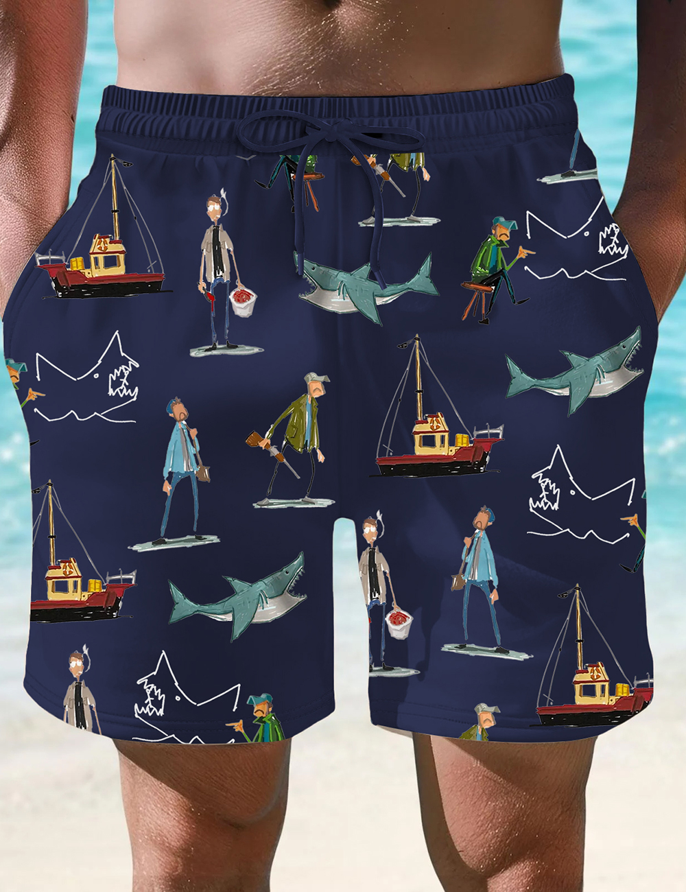 Men's Jaws Inspired Shorts
