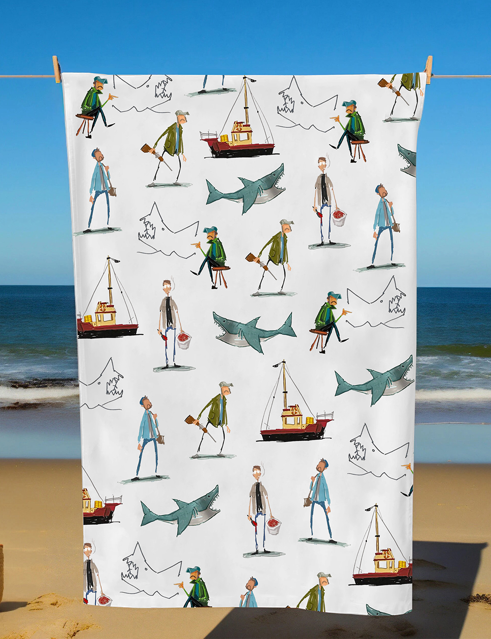 Jaws Film Beach Towel 