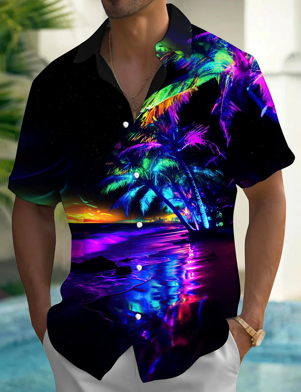 Men's Hawaii Vacation Printed Shirt