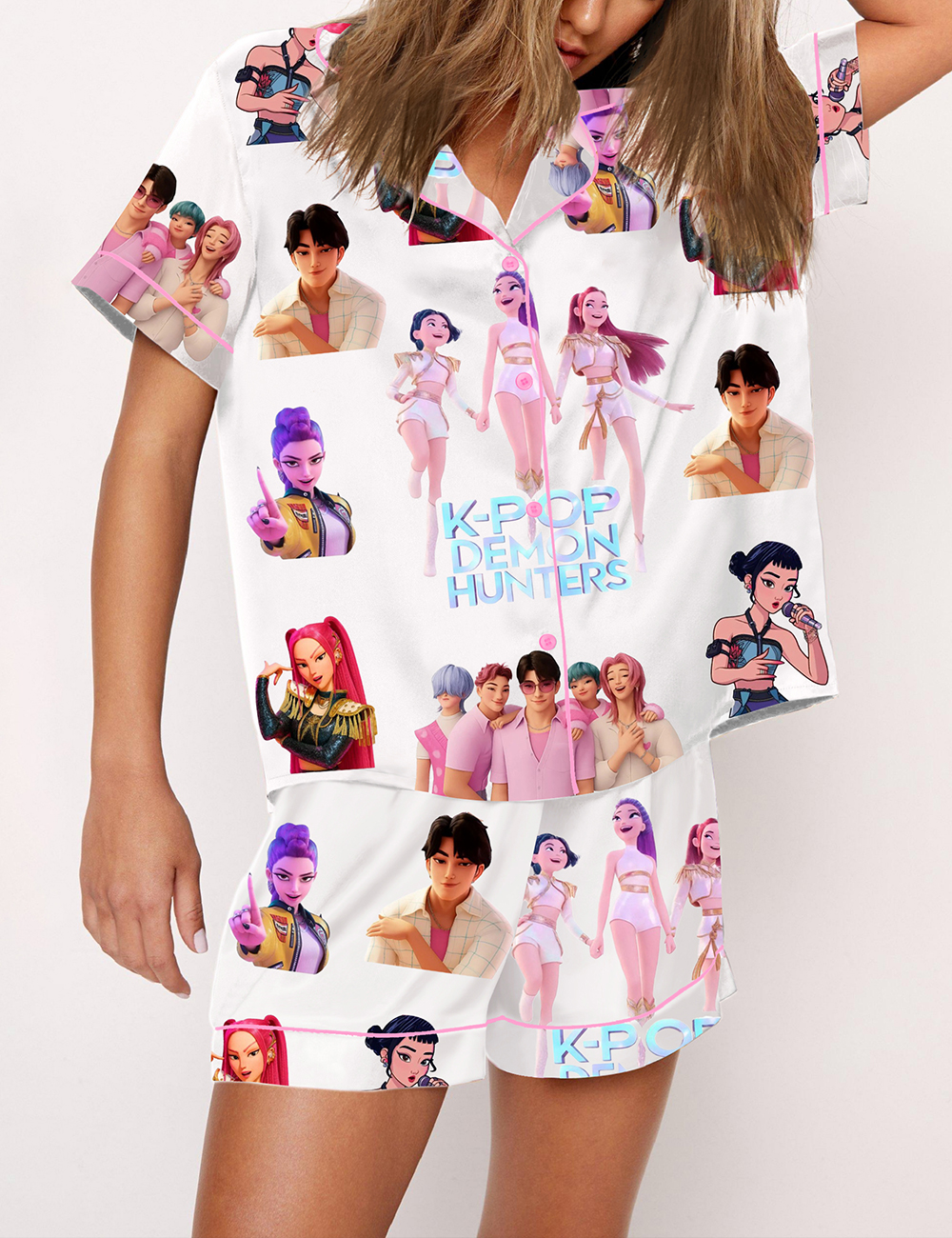 Women's Kpop Demon Hunters Inspired Pajama Set