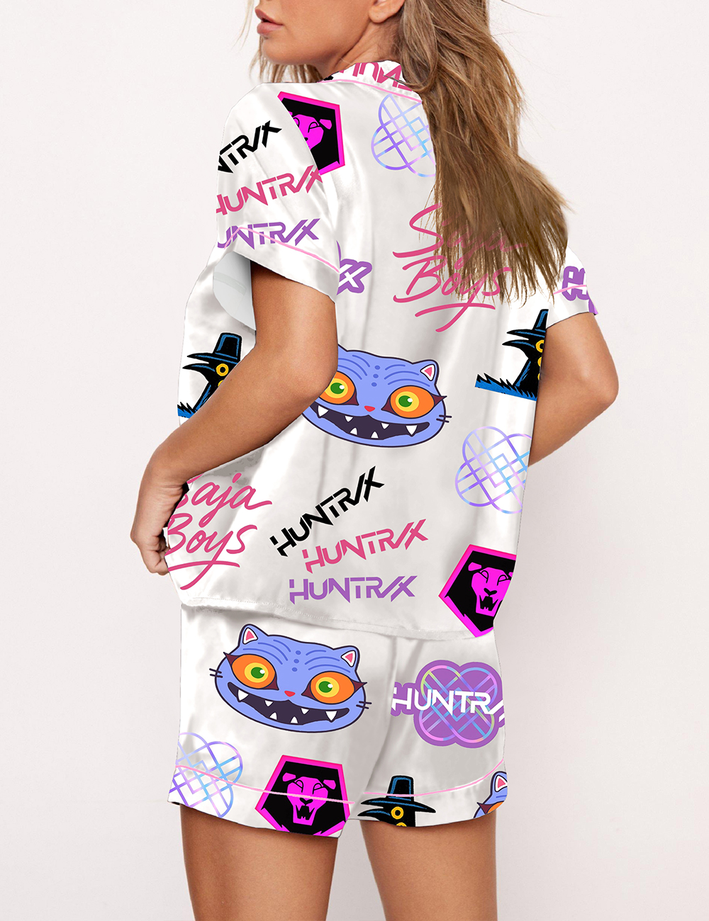 Women's Kpop Demon Hunters Huntrix Saja Boys Pajama Set