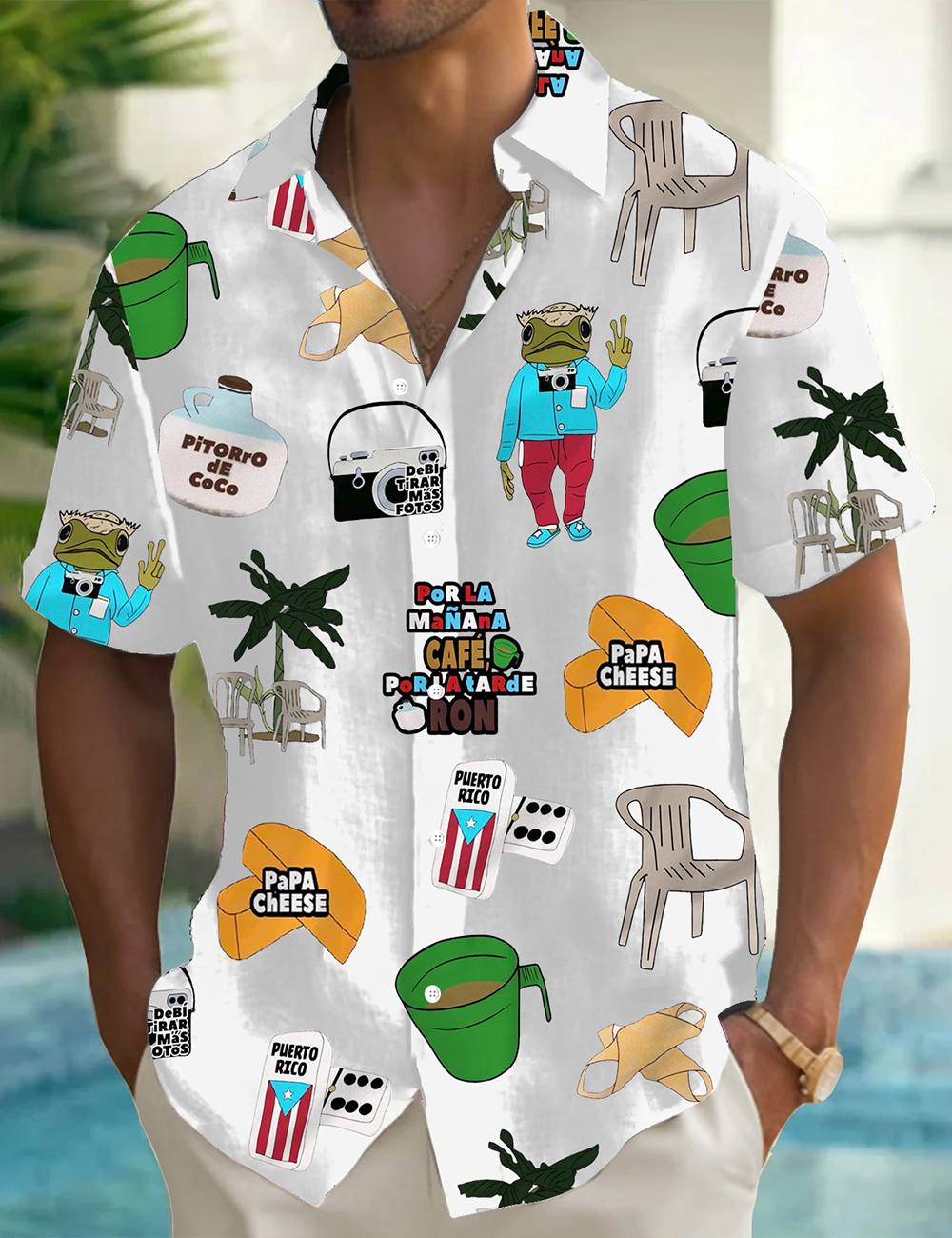 Men's Baile Inolvidable Puerto Rico Printed Shirt