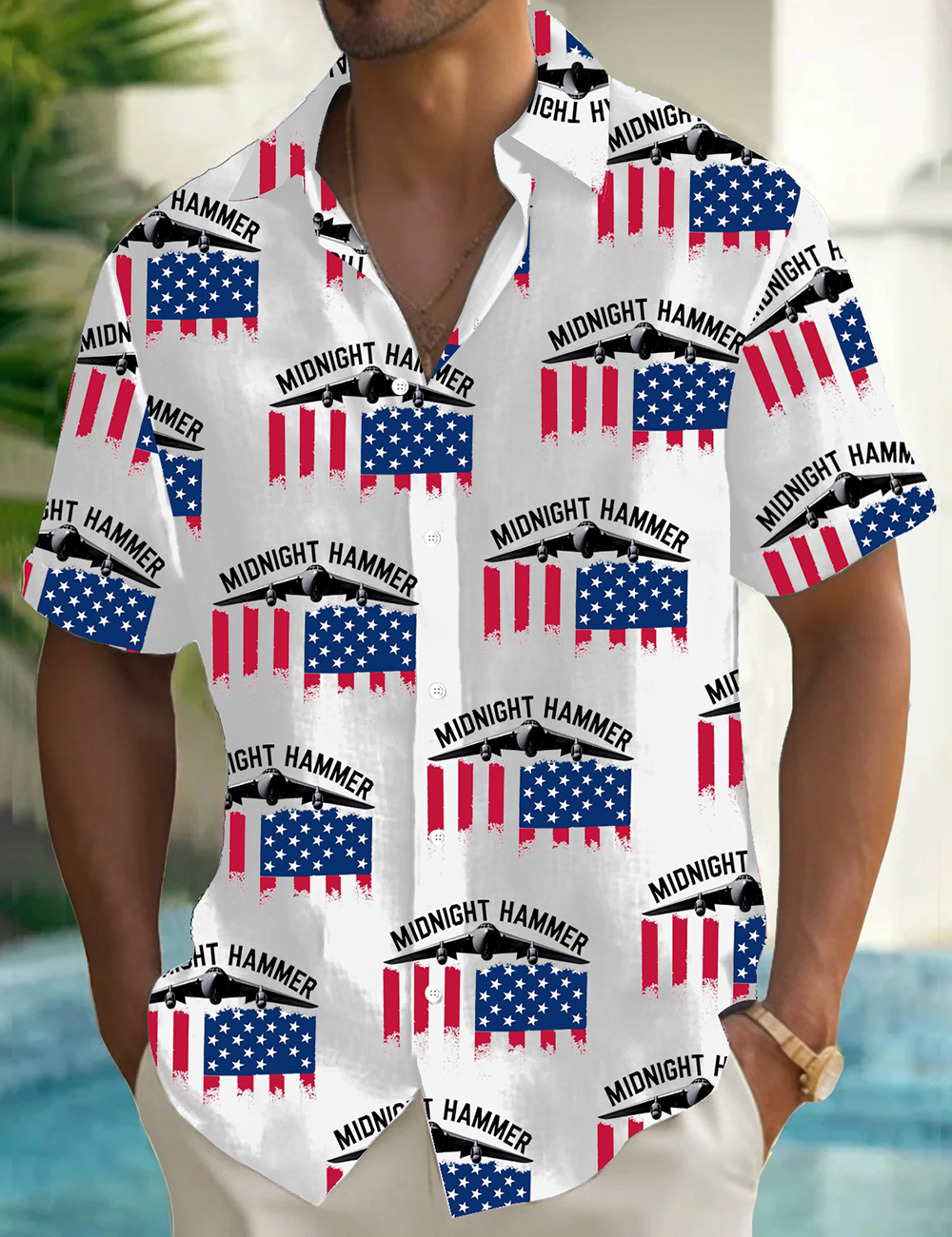 Men's Operation Midnight Hammer Military Printed Shirt