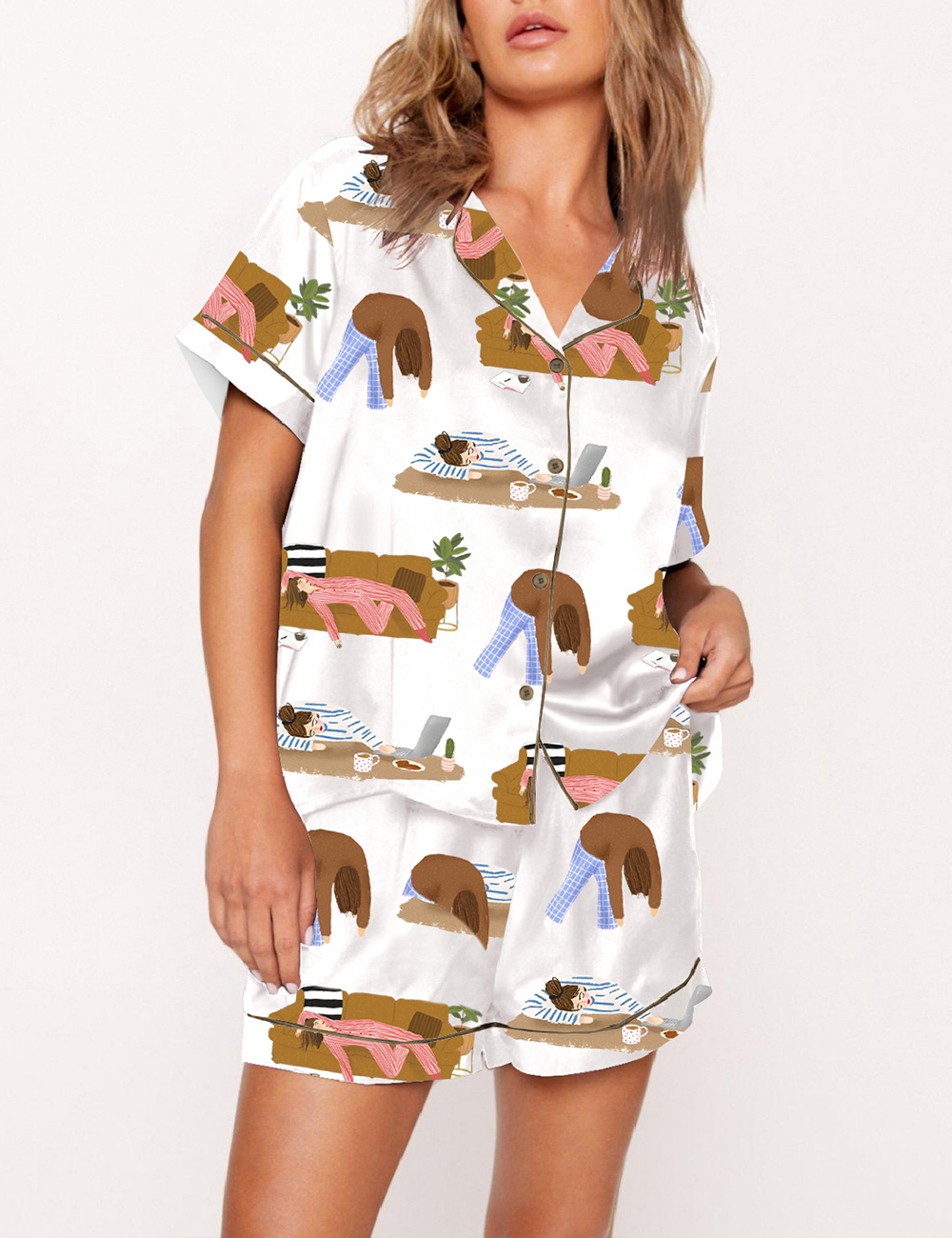 Women's My Status At Home Pajama Set