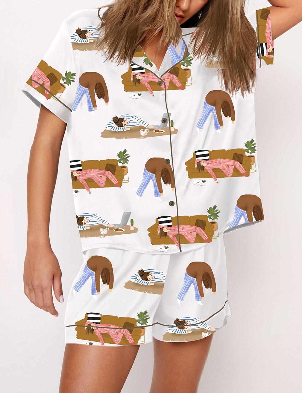 Women's My Status At Home Pajama Set