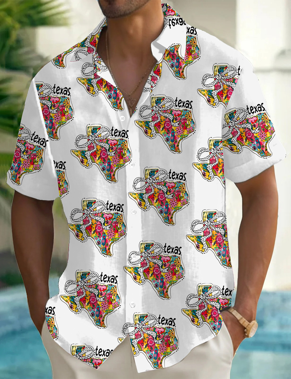 Men's Texas Strong When You Go Through Deep Waters I'll Be With You Printed Shirt